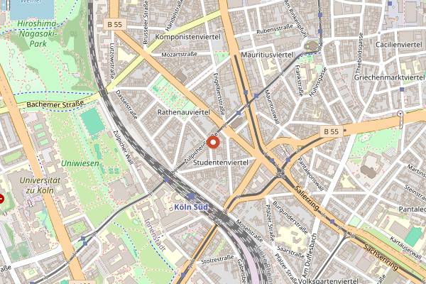 Map showing Borsalino in Cologne
