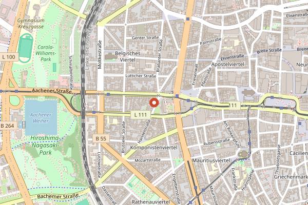 Map showing Hempies in Cologne
