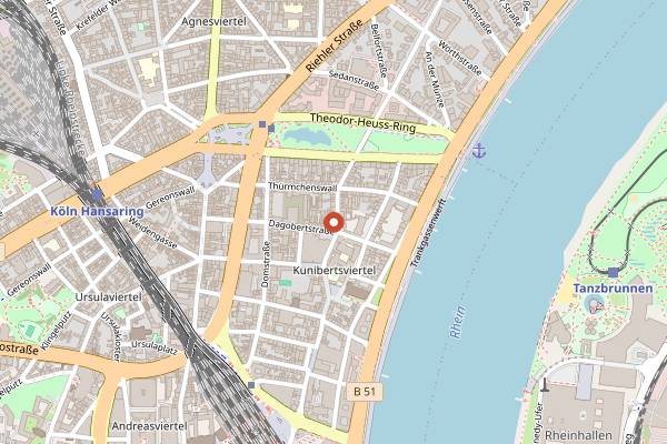 Map showing Little Green Kitchen in Cologne