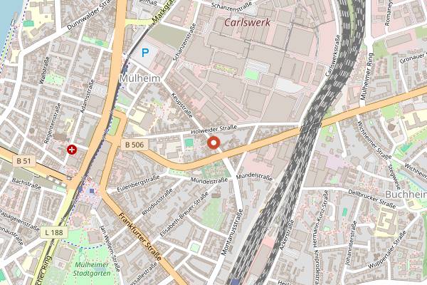 Map showing Mevlana in Cologne