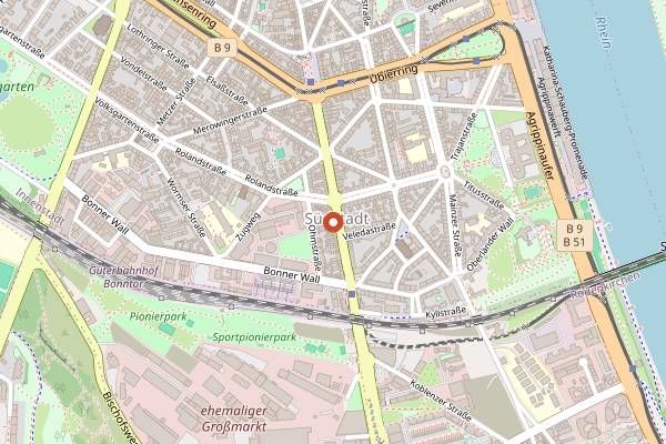 Map showing ERNST Kaffeeroester in Cologne