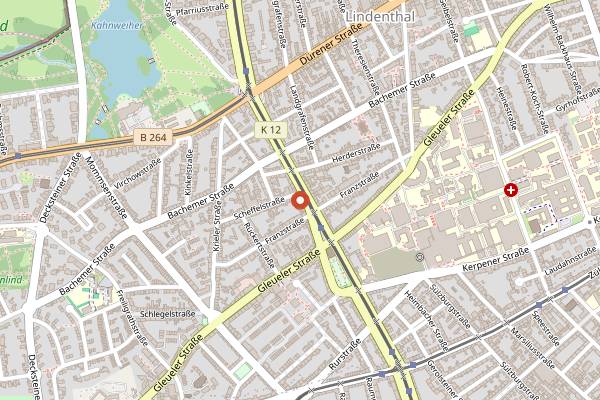 Map showing Holm Kaffeeroesterei Cafe in Cologne