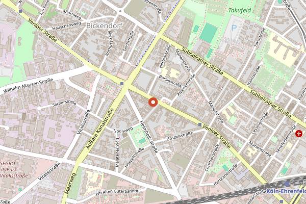 Map showing Schamong Kaffee in Cologne
