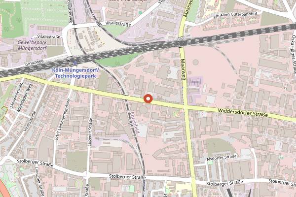 Map showing Kochateliers Köln in Cologne