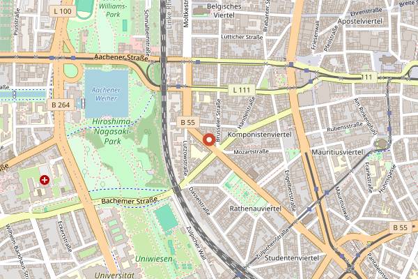 Map showing ONA MOR Cocktail Workshop in Cologne