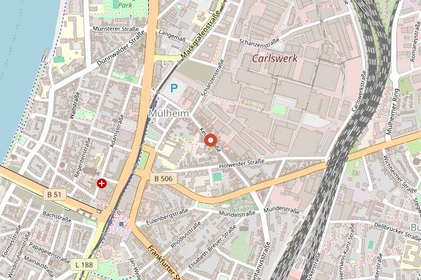 Map showing Mevlana Restaurant in Cologne