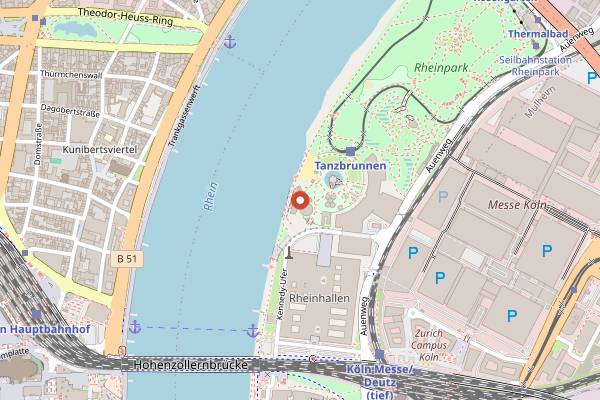 Map showing Street Food Festival Cologne in Cologne