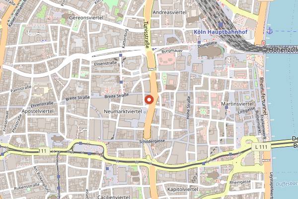 Map showing Alfredo in Cologne