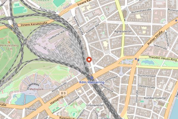 Map showing Le Moissonnier in Cologne
