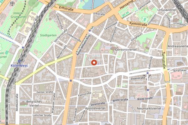 Map showing NENI Cologne in Cologne