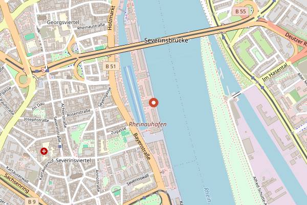 Map showing Ox & Klee in Cologne