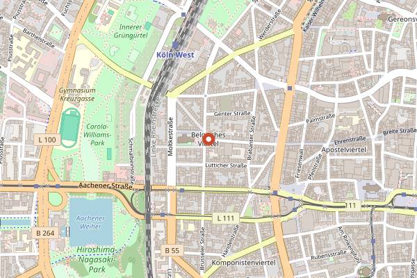 Map showing Eat The World Culture and Food Tour Cologne in Cologne