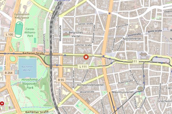 Map showing Tibet Momo in Cologne