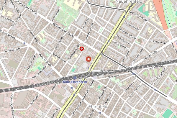 Map showing Artheater in Cologne