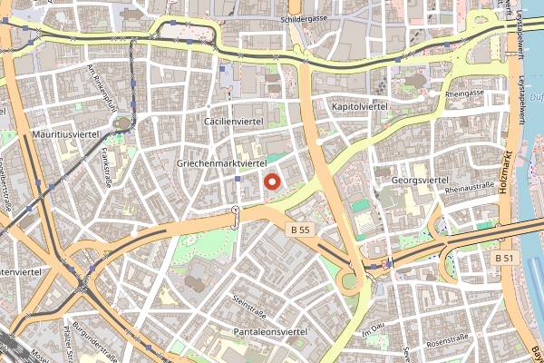 Map showing Bar Botanik in Cologne