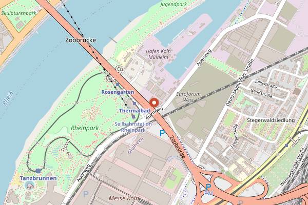 Map showing Bootshaus in Cologne