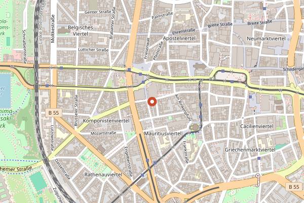 Map showing Die Mumu in Cologne