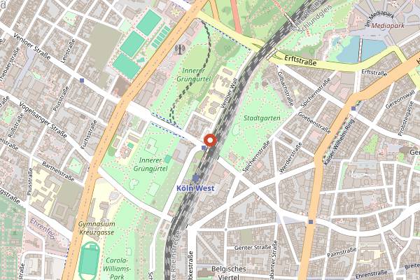 Map showing Gewölbe in Cologne