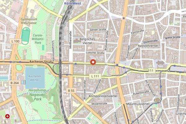 Map showing Adieu Paris in Cologne