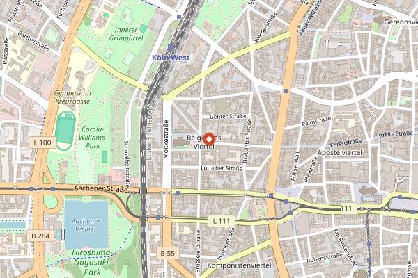 Map showing Bali in Cologne