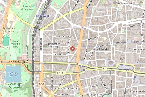 Map showing Daikan in Cologne