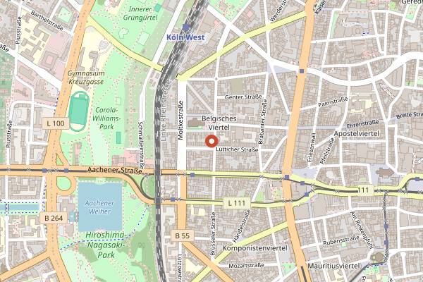 Map showing Mandalay in Cologne