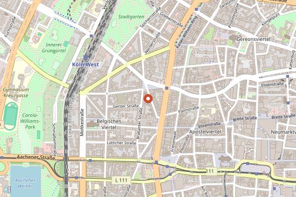 Map showing Shaka Zulu in Cologne