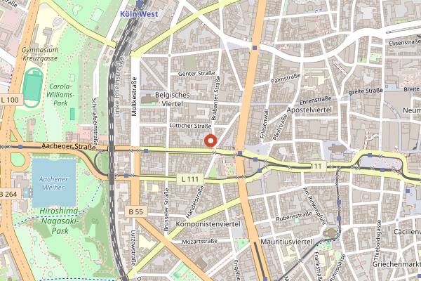 Map showing Warung Bayu in Cologne