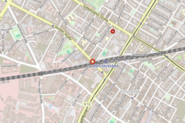 Map showing Baros Streetfood by Kebapland in Cologne