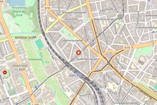 Map showing Habibi Falafel in Cologne