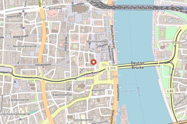 Map showing Pommes Imperivm in Cologne