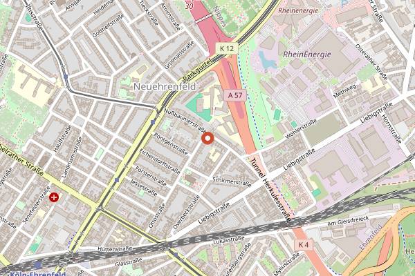 Map showing Essers Gasthaus in Cologne