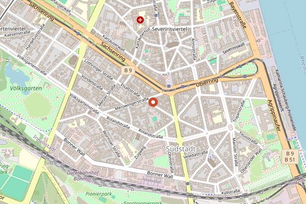 Map showing Phaedra in Cologne
