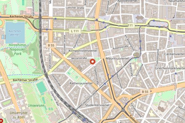 Map showing Tanica in Cologne