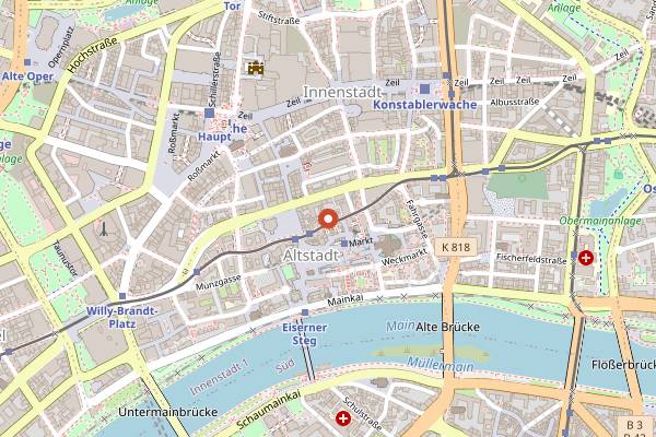 Map showing Iimori Pâtisserie in Frankfurt