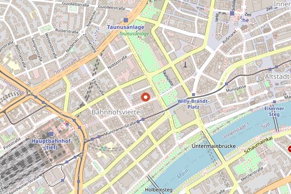 Map showing Zeit für Brot Kaiserstraße in Frankfurt
