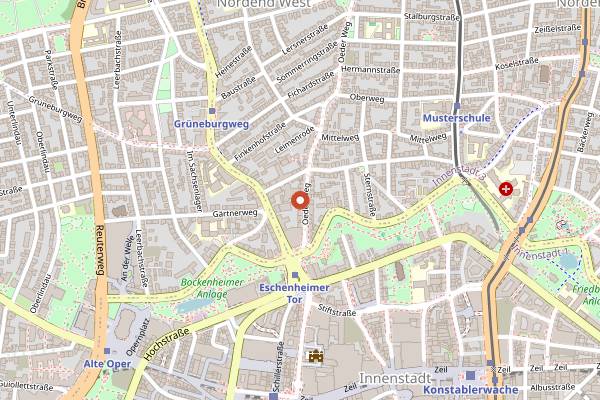 Map showing Zeit für Brot in Frankfurt