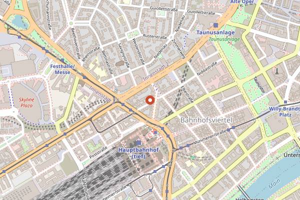Map showing Bar Shuka in Frankfurt