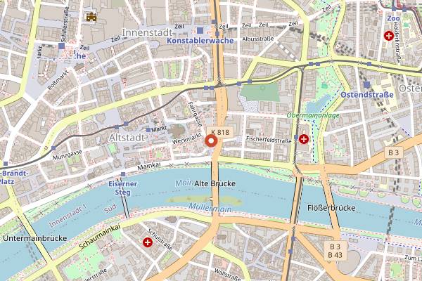 Map showing naïv in Frankfurt