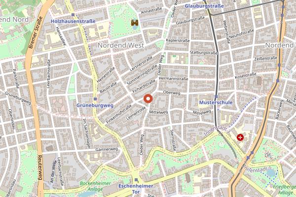 Map showing the station (BrauStil) in Frankfurt