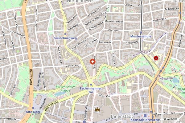 Map showing Zeit für Brot in Frankfurt