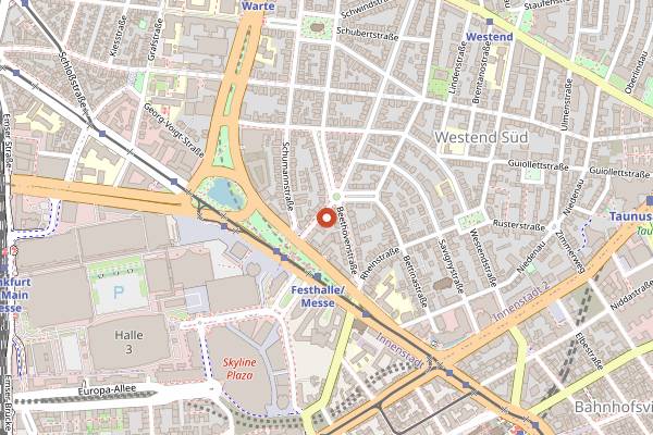 Map showing Ramen Jun in Frankfurt