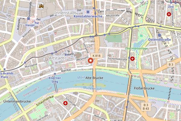 Map showing The Holy Cross Brewing Society in Frankfurt