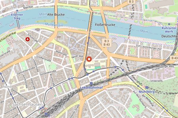 Map showing Apfelwein Dax in Frankfurt