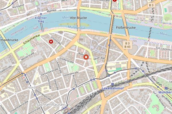 Map showing Atschel in Frankfurt