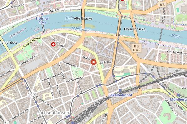 Map showing Fichtekränzi in Frankfurt