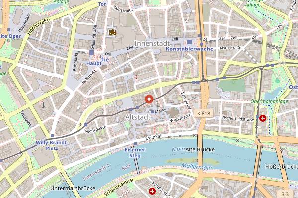 Map showing Margarete in Frankfurt