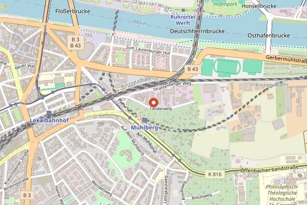 Map showing Hoppenworth & Ploch Rösterei in Frankfurt
