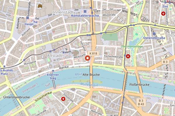 Map showing The Holy Cross Brewing Society in Frankfurt