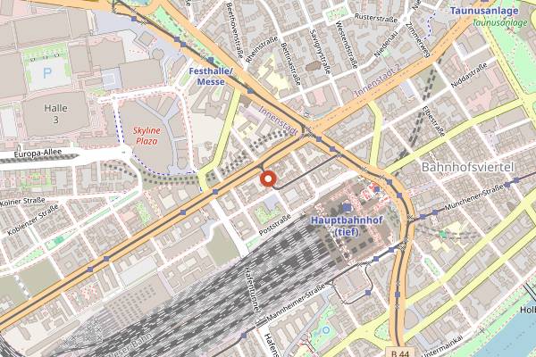 Map showing Genussakademie Frankfurt in Frankfurt